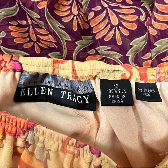 Ellen Tracy midi silk pleated skirt. Size M - Picture 5 of 6